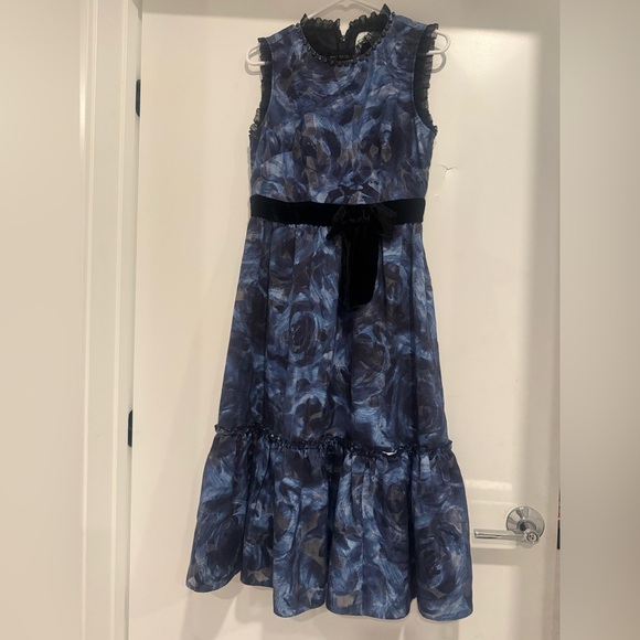 Kate Spade Madison Ave Airy Rose Liya Floral Ruffle Bow Details Size 6 - Picture 2 of 6